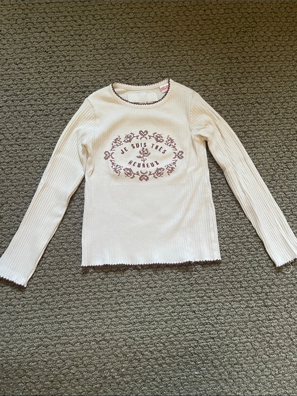 Zara Embroidered Rib Shirt - Picture 2 of 3